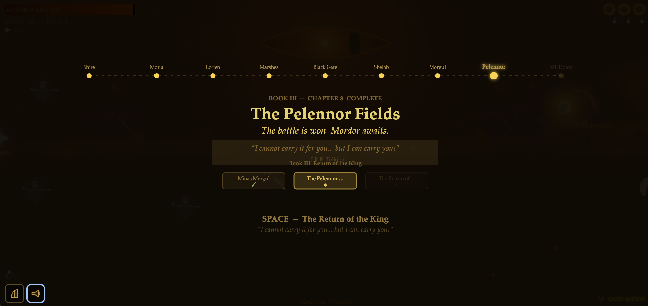 The Pelennor Fields chapter complete