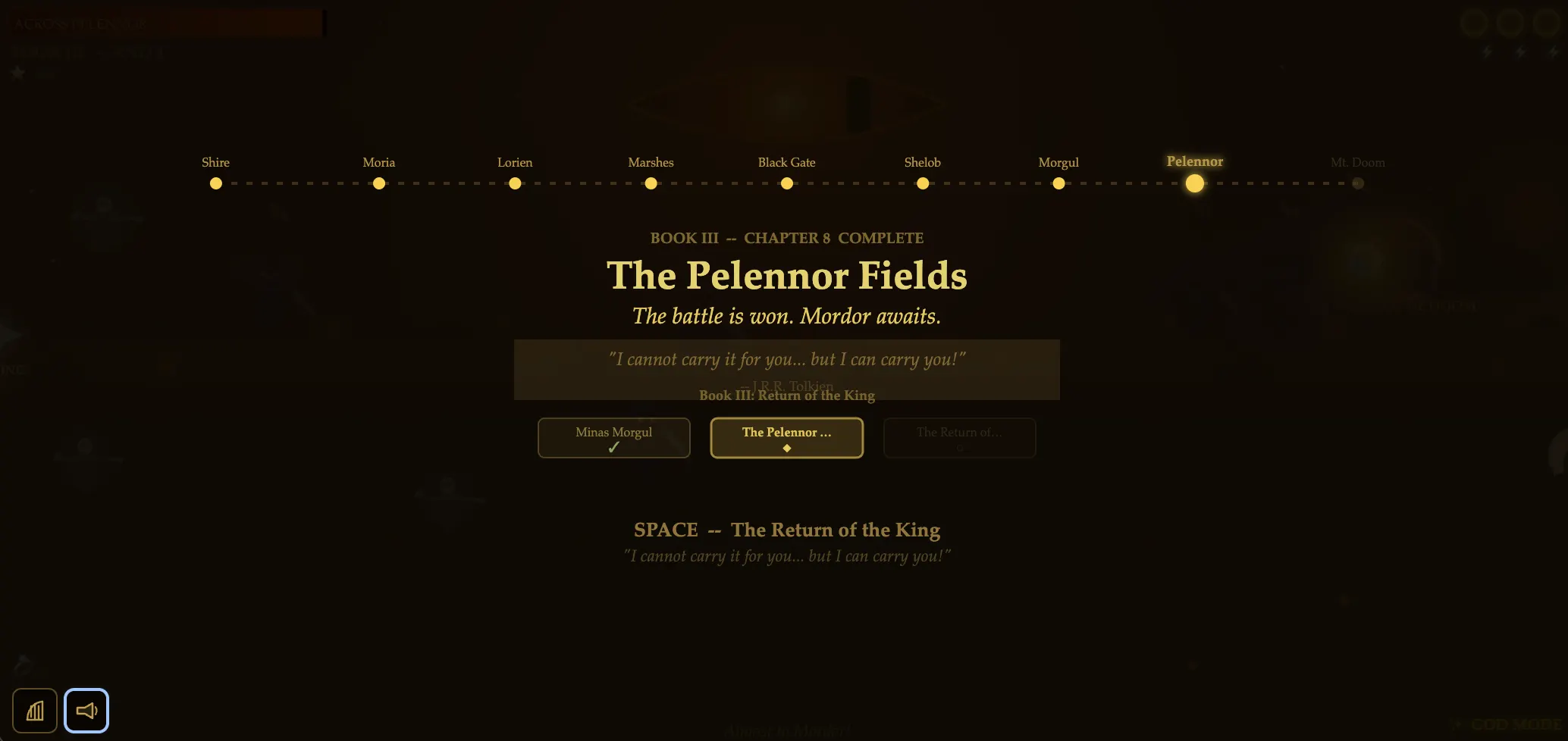 Los Campos del Pelennor, capítulo completado