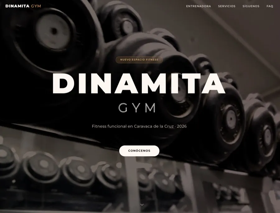 Dinamita Gym website